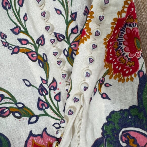 Zimmerman Lovestruck Resort Mini Linen Dress Sz 3 Brand New With Tags! - Picture 4 of 9